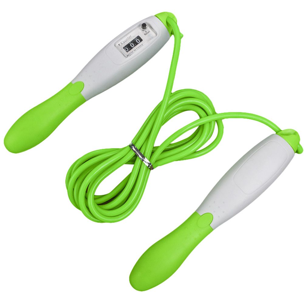 Adult Children Counting Skipping Jump Rope Adjustable-Green