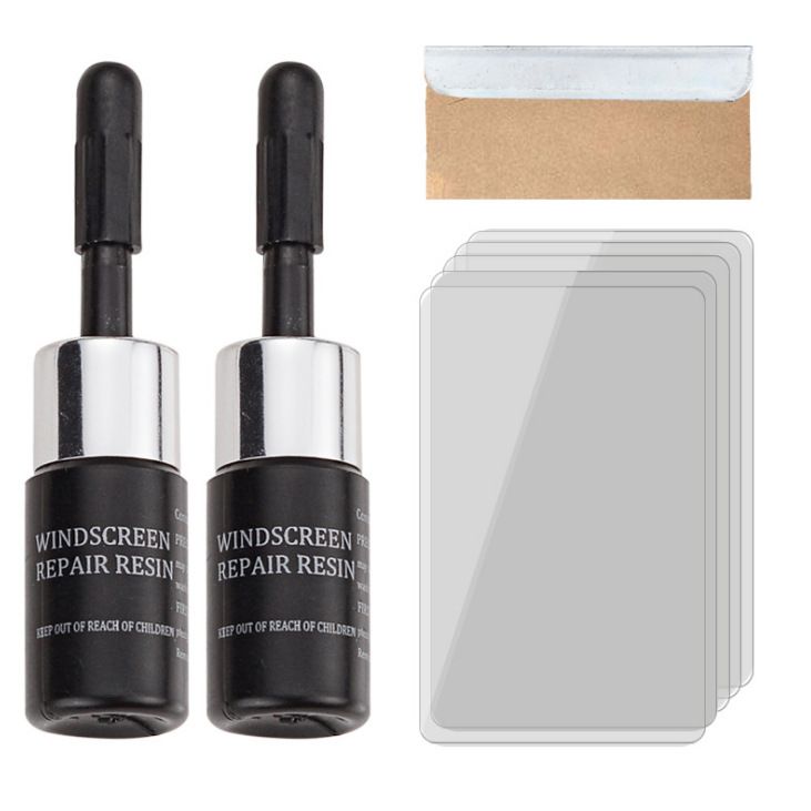 Auto Glass Repair Tools-Black 2 Repair Fluid + Tools