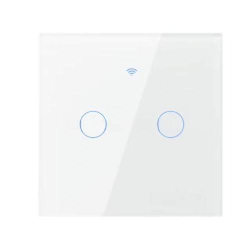 2 Gang Smart Wifi Light Switch Tuya - White