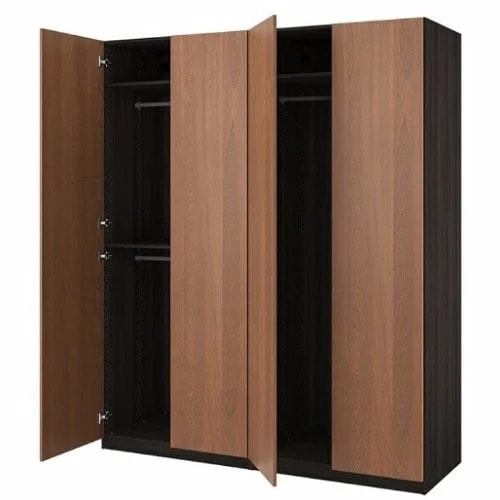 Stained Ash Wardrobe - Black/ Brown