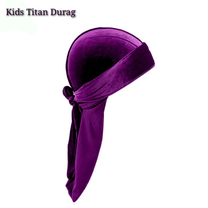 New Kids Plain Purple Velvet Titan Durag