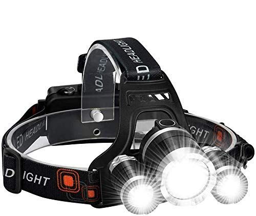 2 Pack Headlamp For Adults LED 6000LM Ultra Bright 3 LED Hea