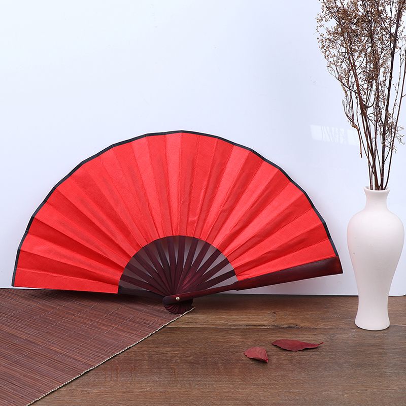 Fan Blank Fan 1pcs Held Chinese DIY Wedding Hand Home Cloth Folding Party Style Decoration