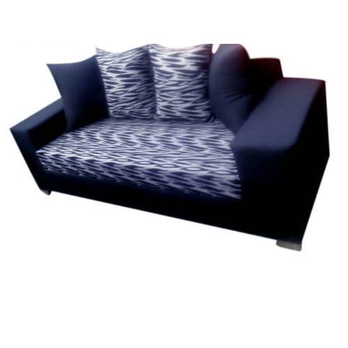 Zebra Striped 3 Seater Sofa - Black