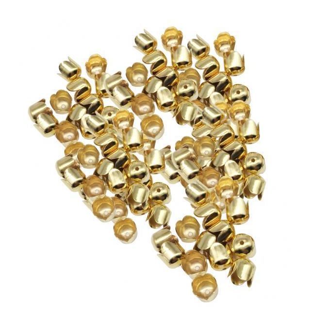 2x100Pieces Leather Cord End Caps Tassel Cap Bead Cover For DIY