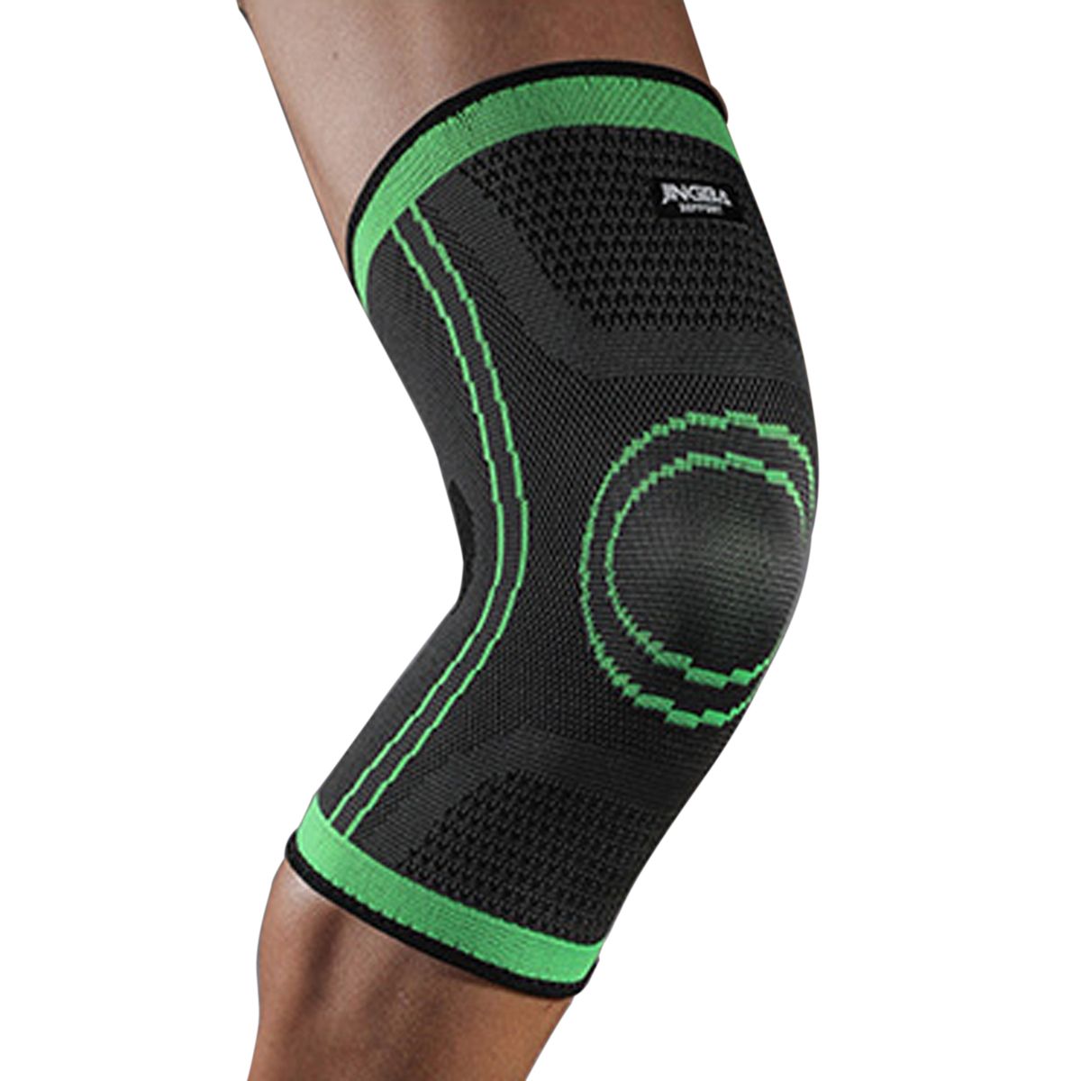 1Pc Knee Brace Elastic Adjustable Nylon Sweat-Green