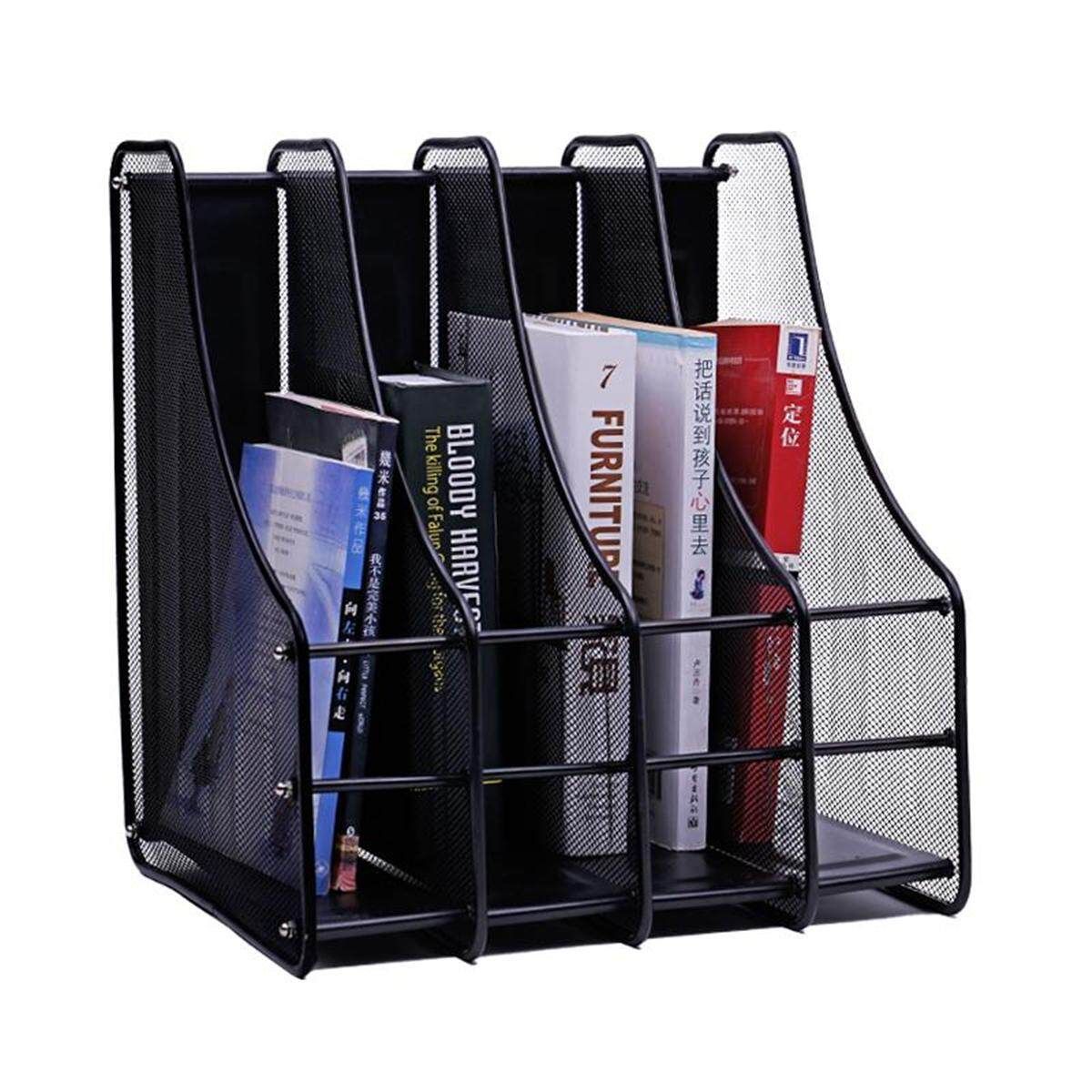 File Document Magazine Letter Storage Stand Holder Home Office Desk Organizer