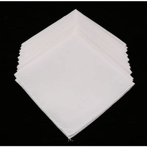Handkerchief - 12-in-1 Pack - White