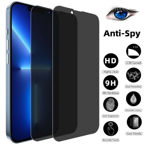Privacy Anti Spy Tempered Glass Screen Protector For iPhone 13 Pro