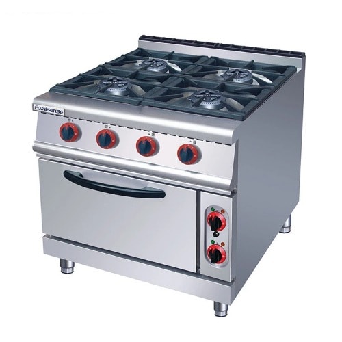 Commercial Gas Range With Oven - 4 Burner
