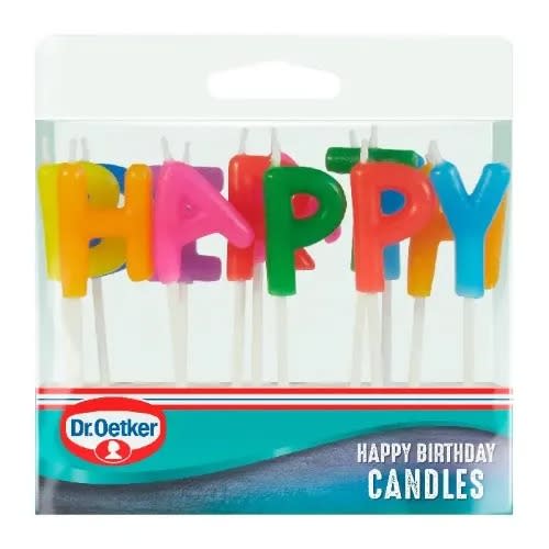 Lettered Happy Birthday Stick Candles