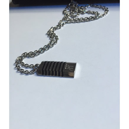 Men's Steel Cute Necklace N Bracelet - Silver