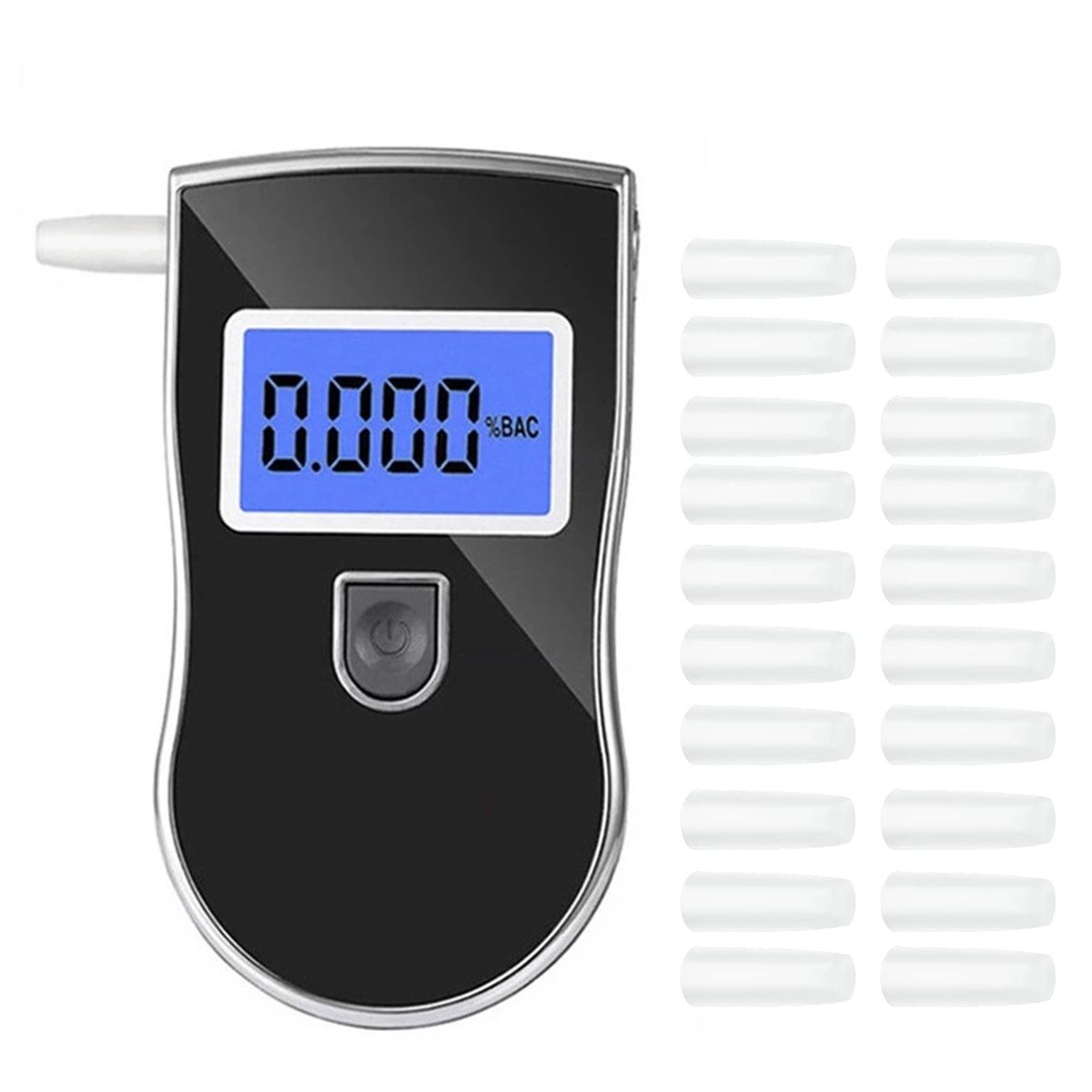 Alcohol Tester, Handheld Breathalyzer With Blue Backlight