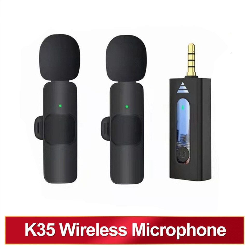 3.5mm Wireless Lavalier Lapel Microphone Omnidirectional Condenser Mic