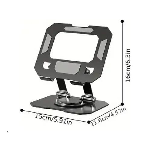 Foldable Metallic Phone Holder Stand 360&deg; rotatable