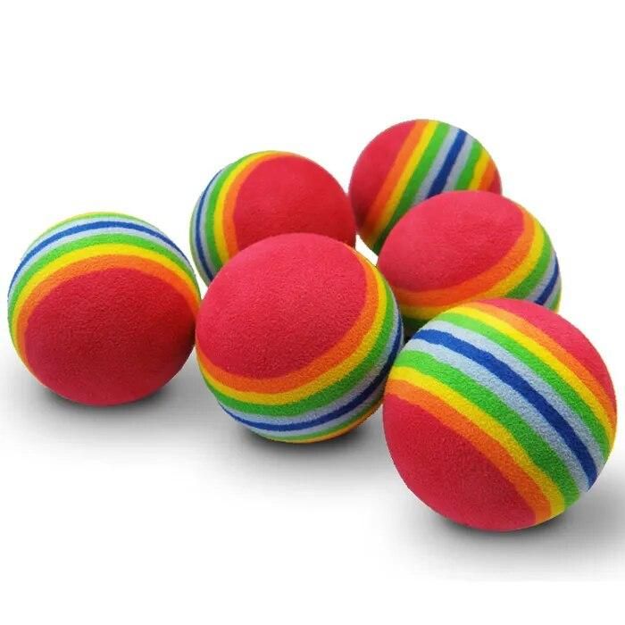 Hot NEW 30pcs/bag EVA Foam Golf Balls Red Rainbow Sponge Indoor Practice Training Aid