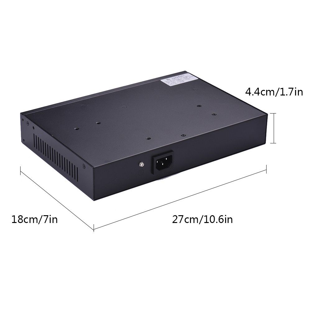 8+2BZDN PoE Switch Power 8 Ethernet Port 2 Uplink Ethernet