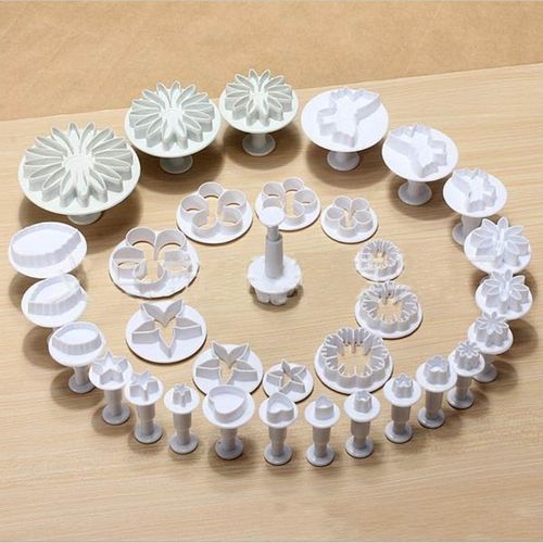 33 Pcs/set Pastry Cutters Tools Sugar Craft Cake Decorating Mold Fondant Icing Plunger