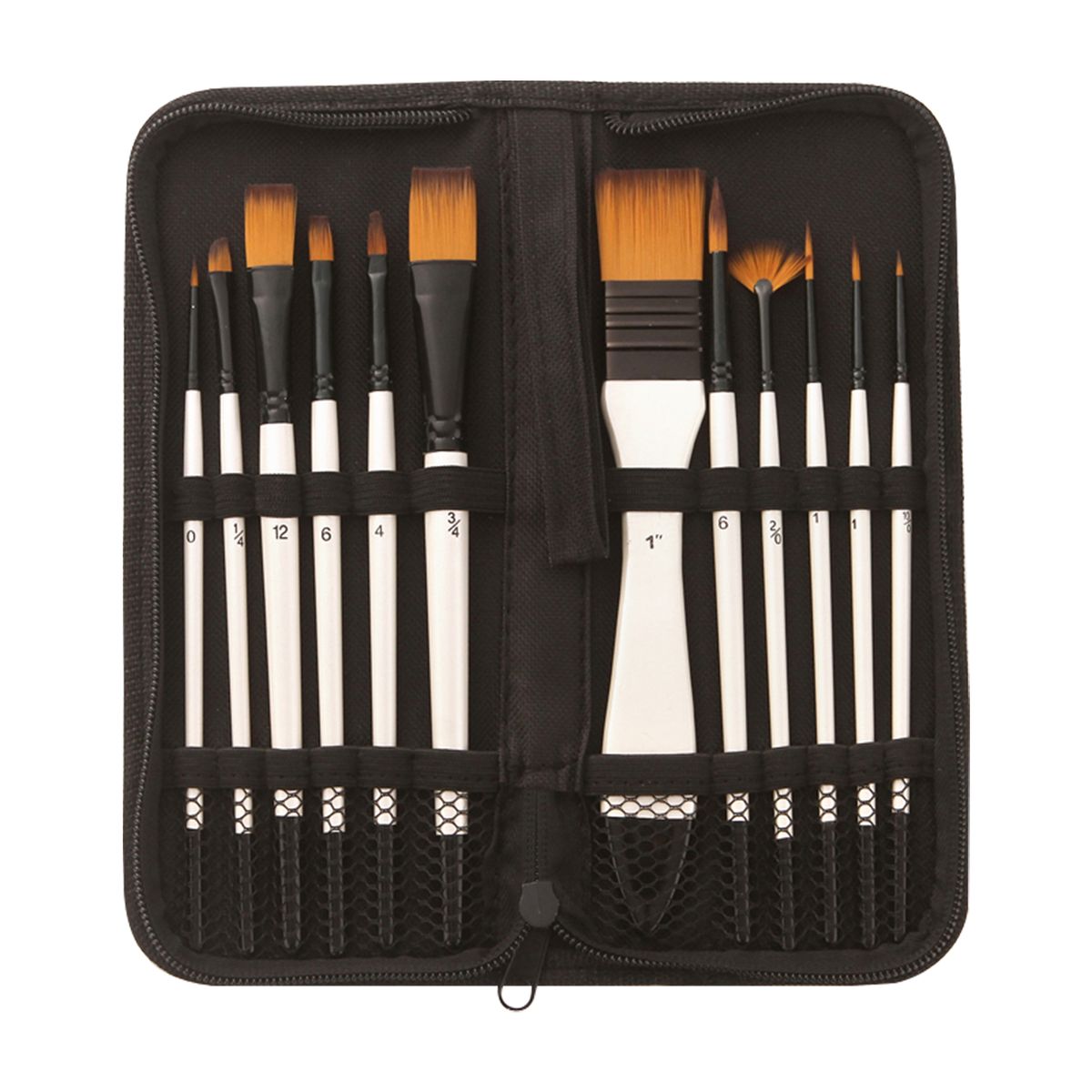12pcs Professional Artist Paint Brushes Set Bag Pack Nylon