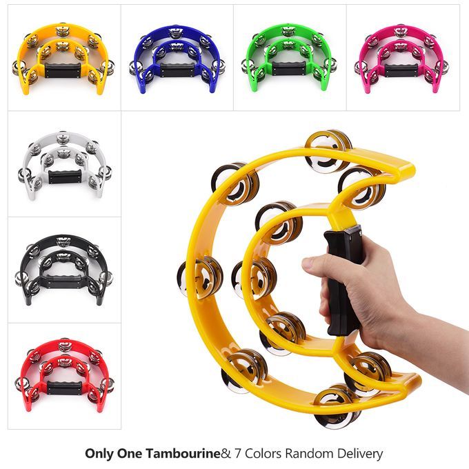 Handheld Tambourine Handbell Timbrel Percussion Musical Toy