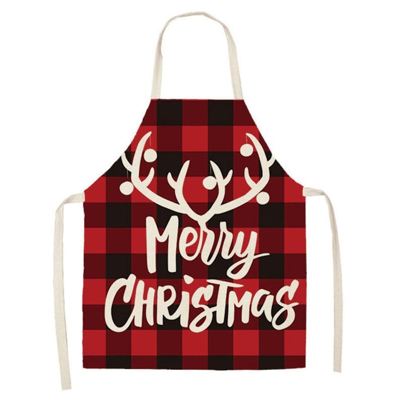 2 PCS Christmas Plaid Series Cleaning Overalls, Specification: 47 X 38cm(WQ-001311)