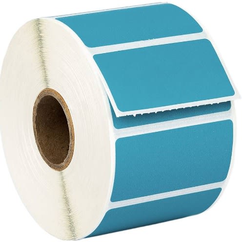 Light Blue Direct Thermal Labels 60mm X 40mm 1000 Labels Per Roll