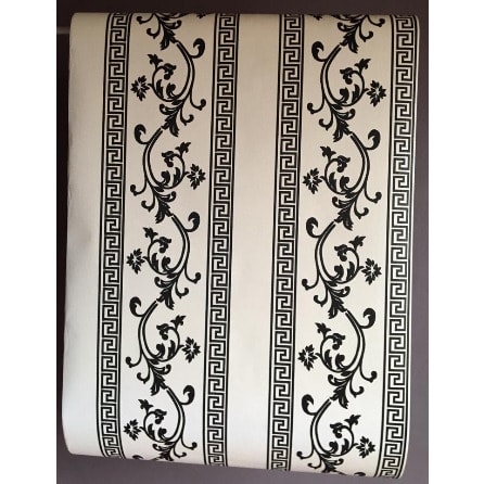 3d Flower Stripe Wallpaper