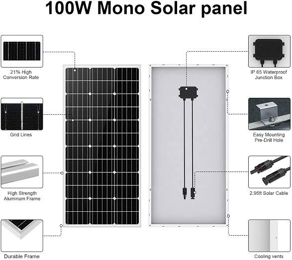 100 Watts Bona (sunshine) Solar Panel
