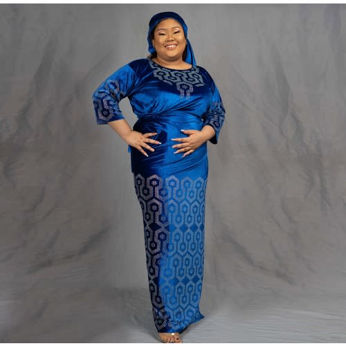 Lhateenah Blue Luxury Iro And Buba Set