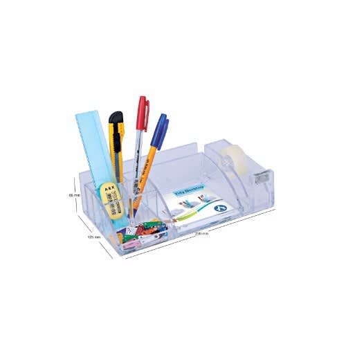 Acrylic Tidy Desktop Organizer - 9 by 5 inches