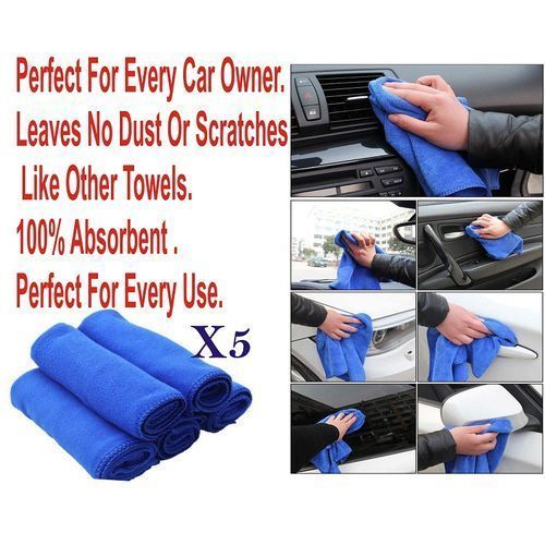 100% Super Absorbent Car Wash Towel.For All Cars (5 Pieces)