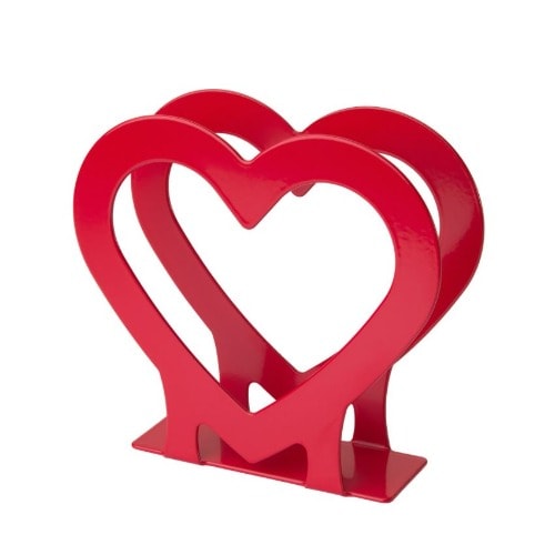 Vinter Napkin Holder Heart-shaped, Red