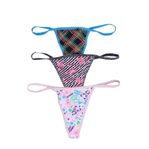 3 In 1 Sexy Funny Women's Multicolour Thong