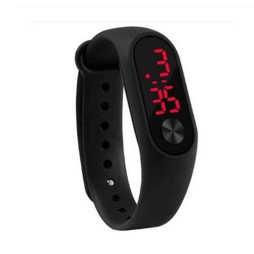 Silicone Led Digital Watch - Black