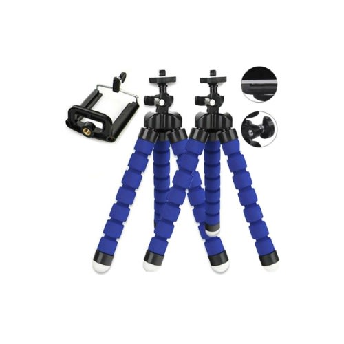 Flexible Octopus Phone Holder Tripods - Blue