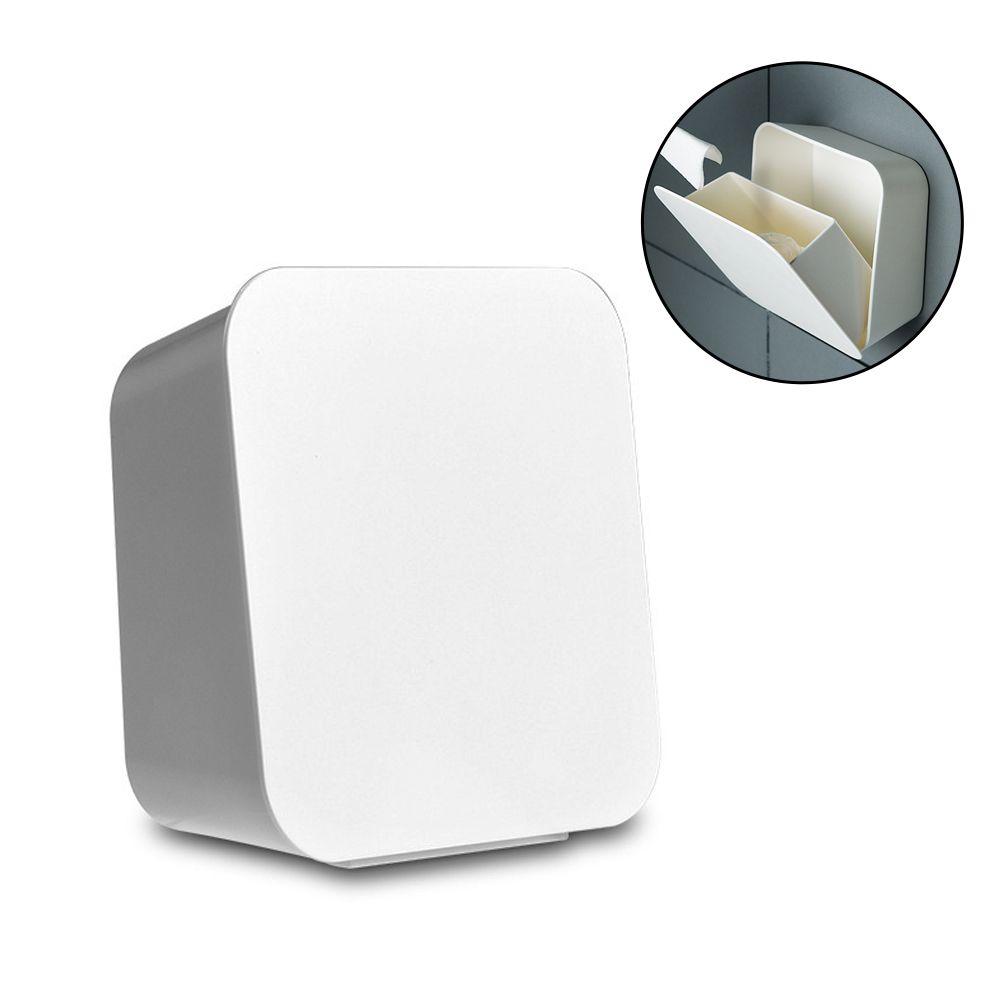 Wall Mounted Storage Box Holder For Q-tip Makeup Pad