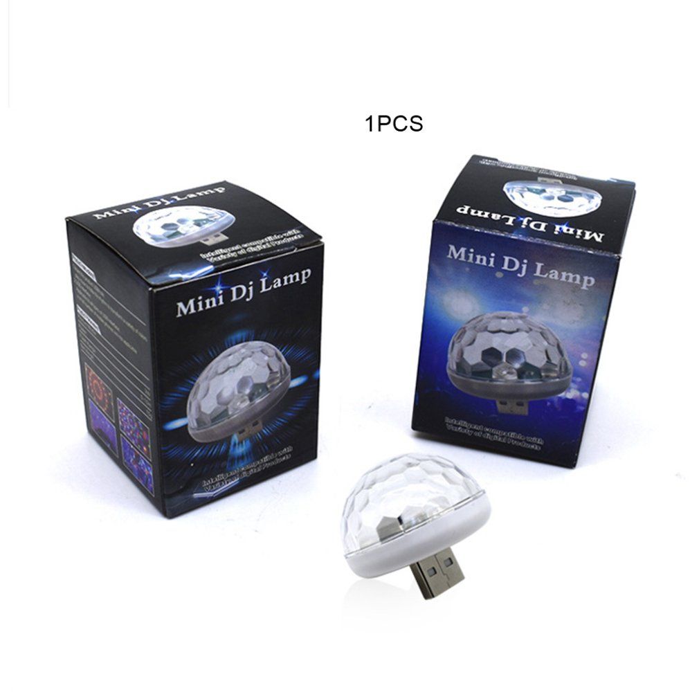 Voice Control Small Magic Ball Light Rgb Mobile Phone Usb Crystal Magic Ball-White