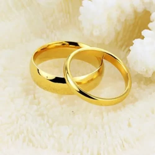 Plain Engagement Wedding Rings - Gold