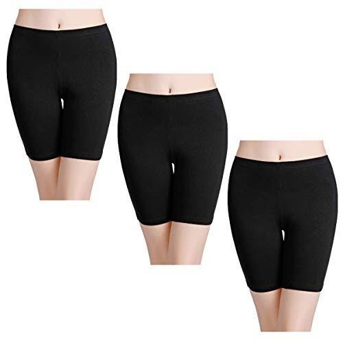 3pcs Black Biker Short Tight For Women