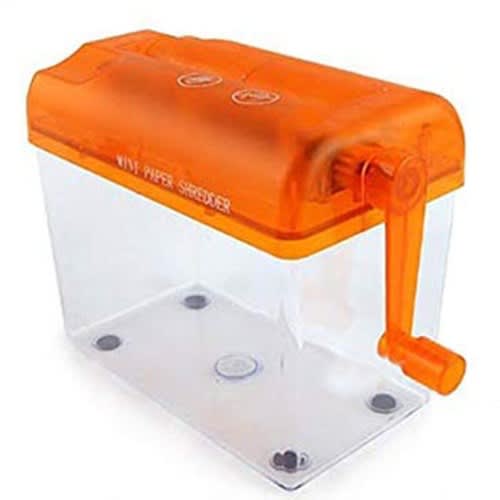 A6 Portable Mini Shredder - Manual Paper Documents Cutting Tool - Orange