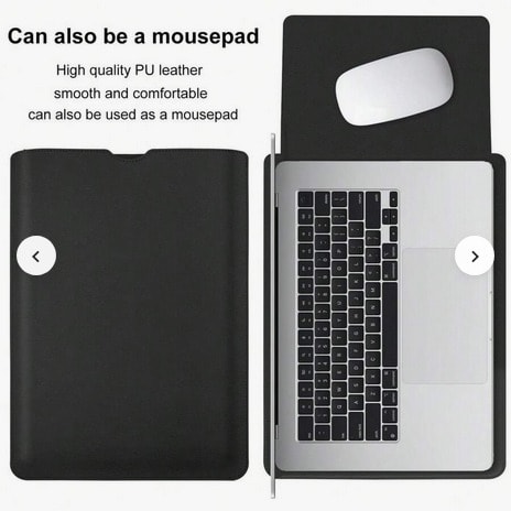 Universal Waterproof Pu Leather Laptop Sleeve For All Laptop/tablet/notebook - Black