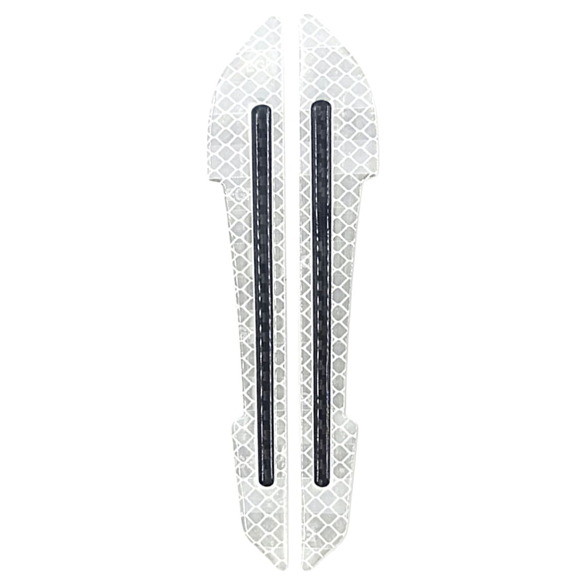 1 Pair Car Sticker Warning Wear-resistant Reflective-White