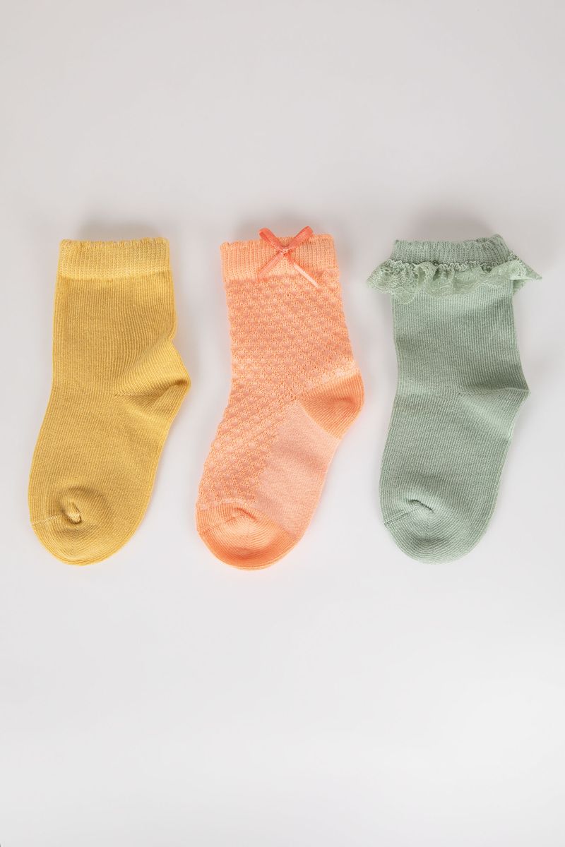 3 Piece BabyGirl Casual High Cut Socks - Karma