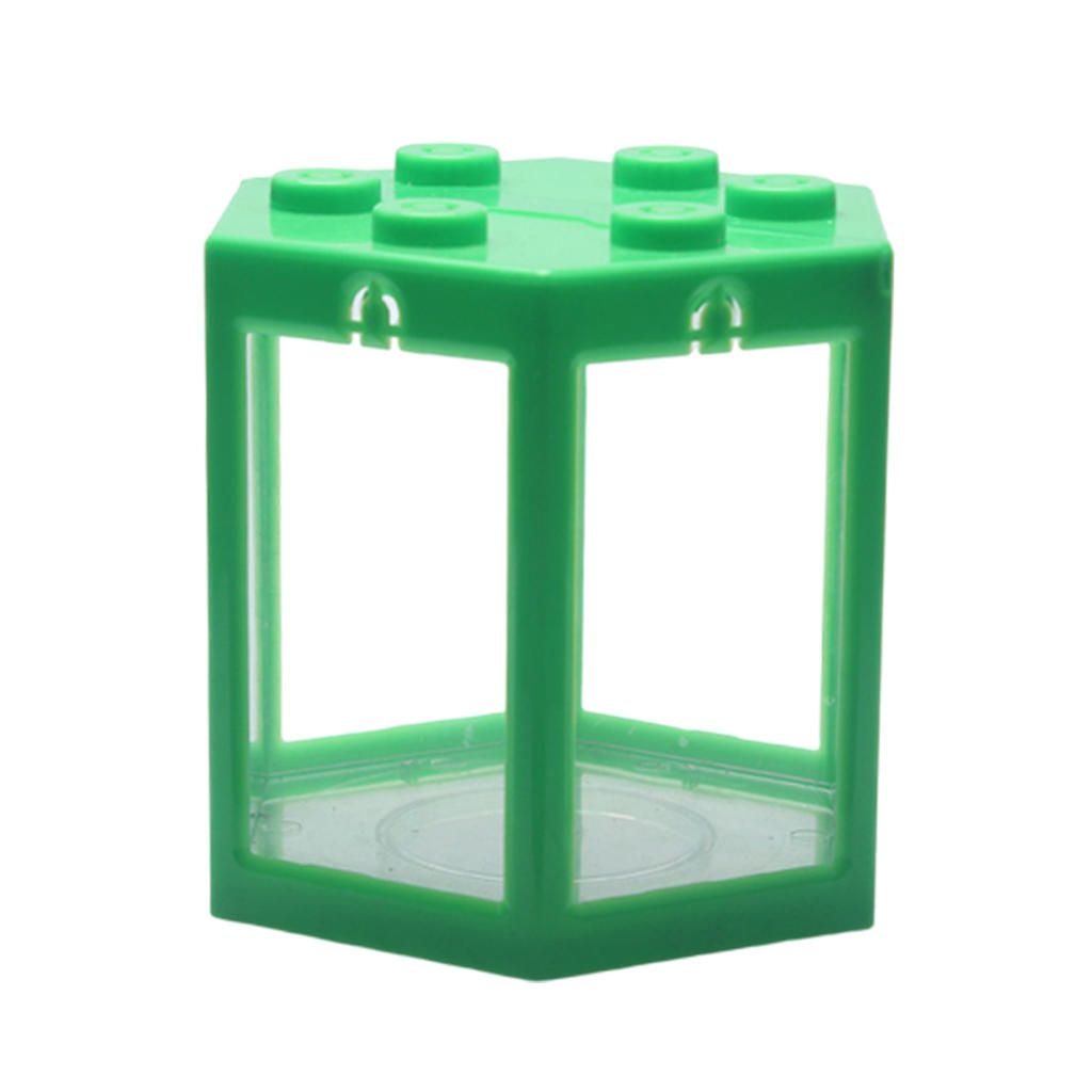 Fish Bowl , Small Fish Tank Square Green
