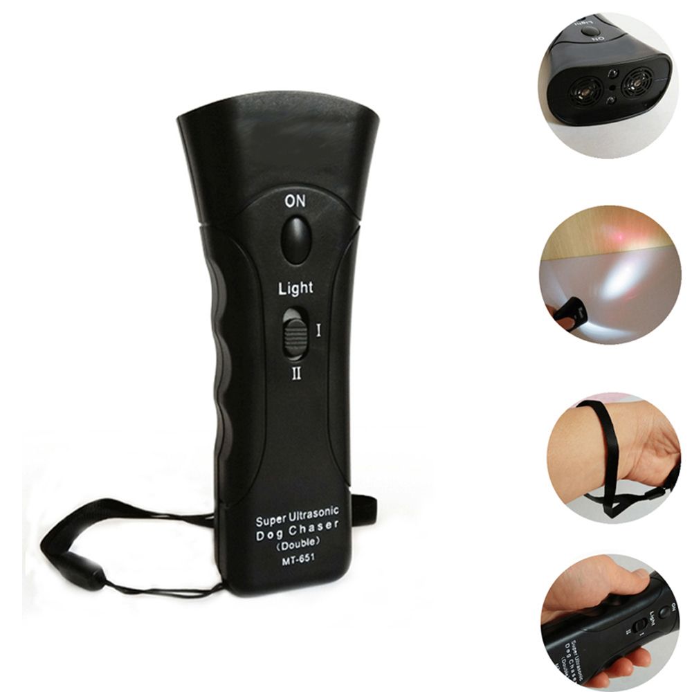 Dog Chaser Anti Barking Trainer LED Flashlight Training