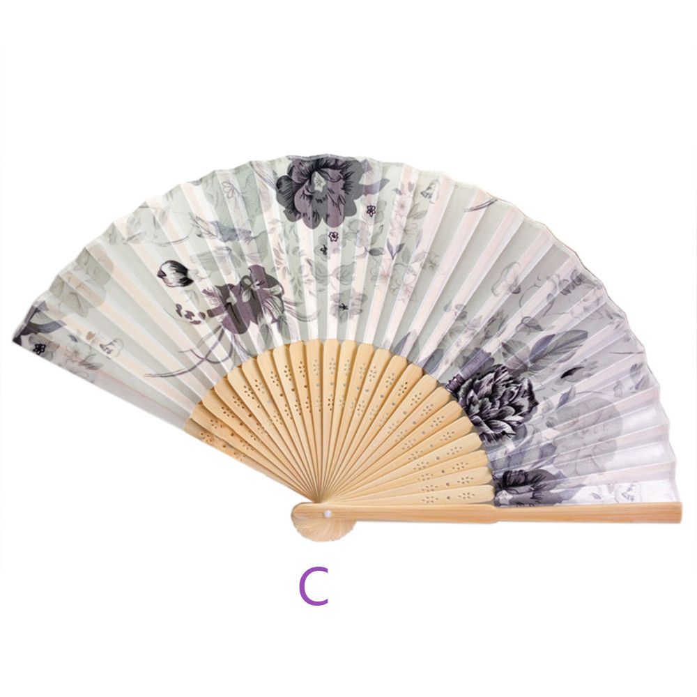 Gifts Hand Wedding Party Wedding Colorful Pocket Fan Party Beautiful Vintage Bamboo Chinese Flower Held Summer Dance Folding For