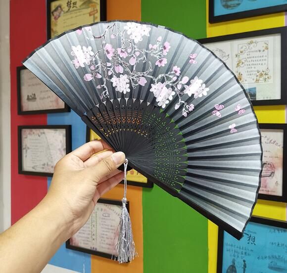 Bamboo Fan Waaiers Hand Fans Eventail Folding Chinese Japanese Wedding Main Fold Bambu Gift A Fan Children Antique Vintage