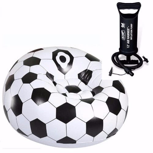 Soccer Design Inflatable Chair + Air Pump