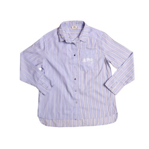 Grl Pwr Stripe Shirt - White/blue