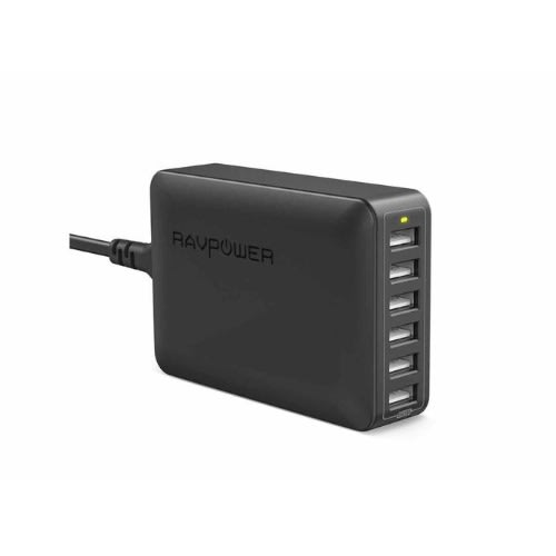 6-Port USB Desktop Charger For iPhone- Android- Ipad- 60W 12a